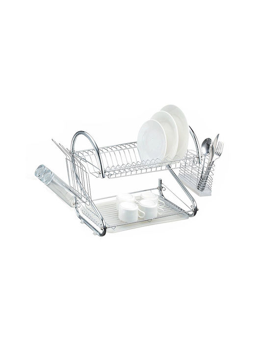 Cheffinger Metallisches Silber Geschirrabtropfer 43x26x39cm