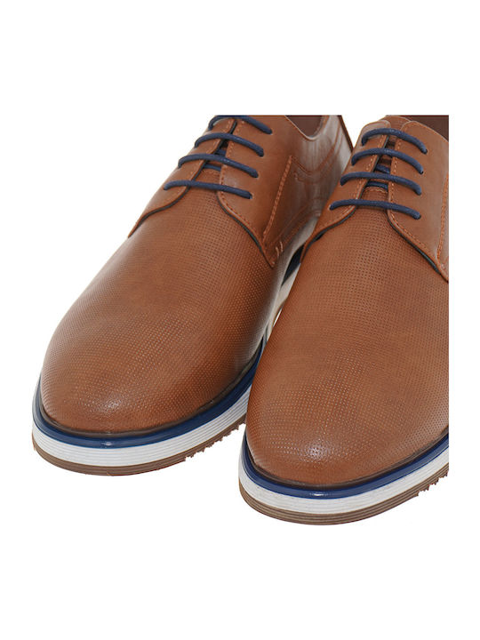 Men's Synthetic Leather Casual Shoes Tabac Brown