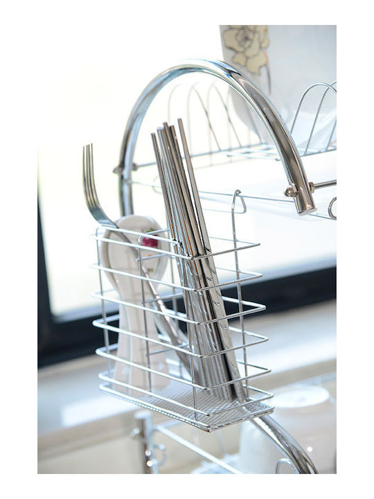 Cheffinger Metallisches Silber Geschirrabtropfer 43x26x39cm