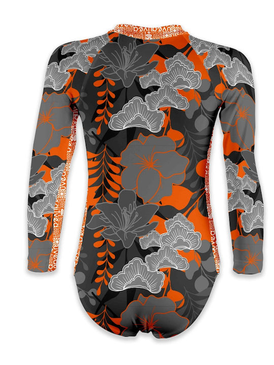 Uvea Ολόσωμο Μακρυμάνικο Μαγιό Uv Aloha Black
