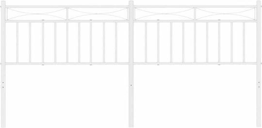 vidaXL Metallic White Bed Headboard 198x91cm