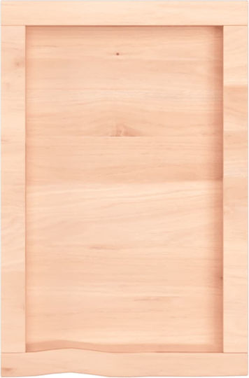Wall Shelf Unfinished Solid Oak Wood 40x60x2cm