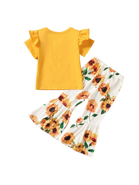 TakTakBaby Set pentru copii cu Pantaloni Vara 2buc yellow