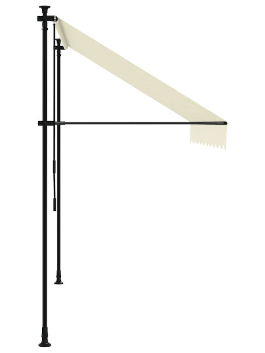 vidaXL Terrace Freestanding Tent with LED Light Beige 2.5x1.5cm