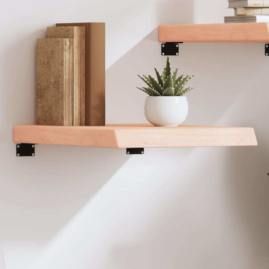 Wall Shelf Unfinished Solid Oak Wood 40x60x2cm