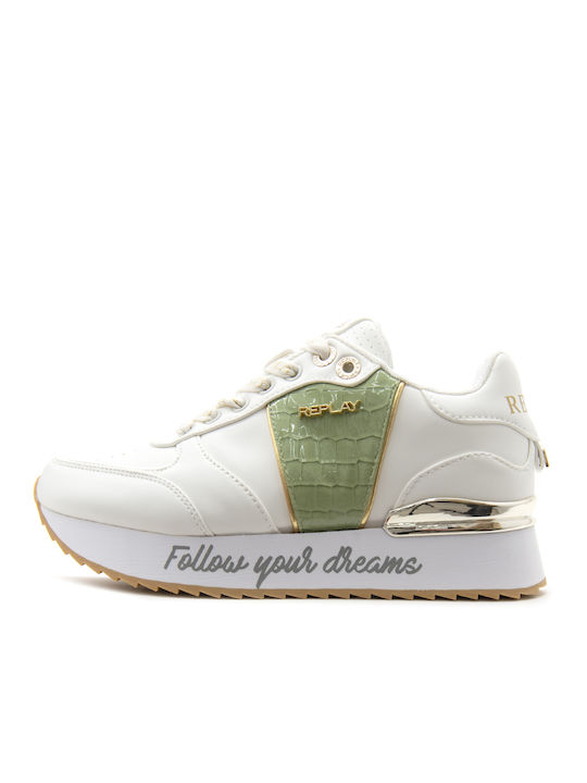 Replay Penny Chunky Sneakers Silver- White- Green