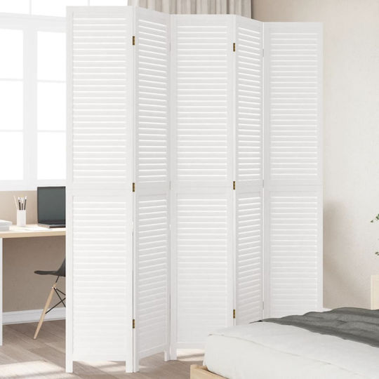 vidaXL Dekorativer Raumteiler Hölzernes mit 5 Paneelen 175x220cm