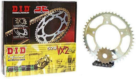 DID Σετ Γρανάζια Αλυσίδα (15-44-520VX) για Suzuki DRZ 400S 2000-2012