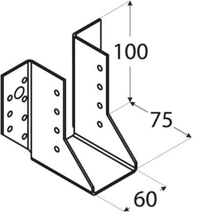 Showood Beam Shoe for Pergola made of Wood 120x80cm 1pcs