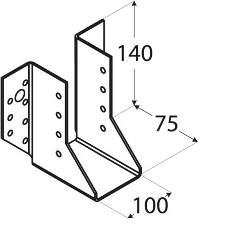 Showood Beam Shoe for Pergola made of Wood 120x80cm 1pcs