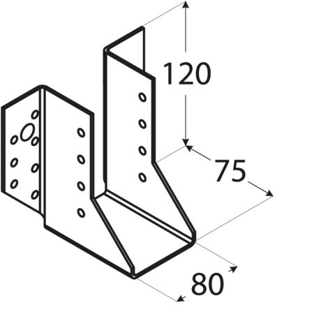 Showood Beam Shoe for Pergola made of Wood 140x100cm 1pcs