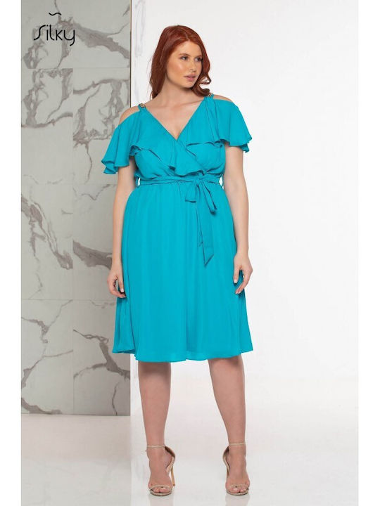 Silky Collection Dress Turquoise