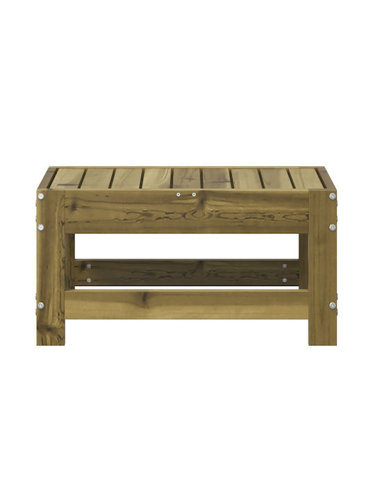 Hölzener Gartenhocker mit Kissen Braune 62x30x32cm