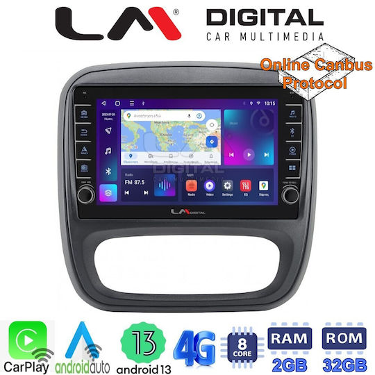 LM Digital Ηχοσύστημα Αυτοκινήτου για Opel Vivaro Fiat Talento Nissan NV300 2014> (Bluetooth/USB/WiFi/GPS/Apple-Carplay/Android-Auto) με Οθόνη Αφής 8"