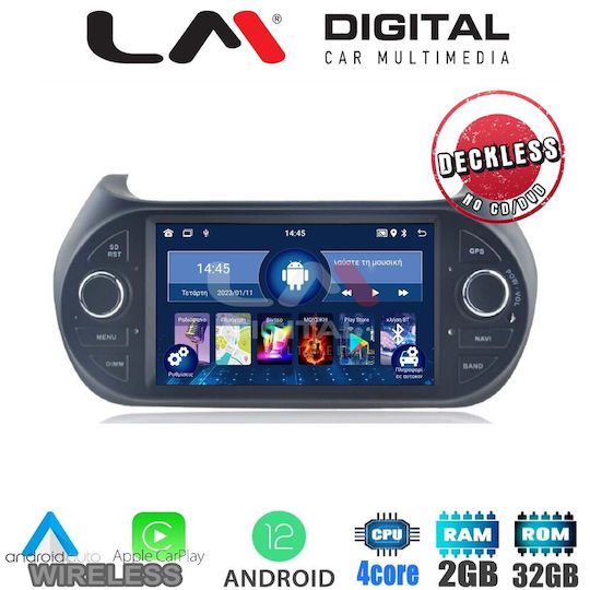 LM Digital Car Audio System for Peugeot Bipper Fiat Fiorino / Qubo Citroen Nemo 2008> (Bluetooth/USB/WiFi/GPS/Apple-Carplay/Android-Auto) with Touch Screen 9"