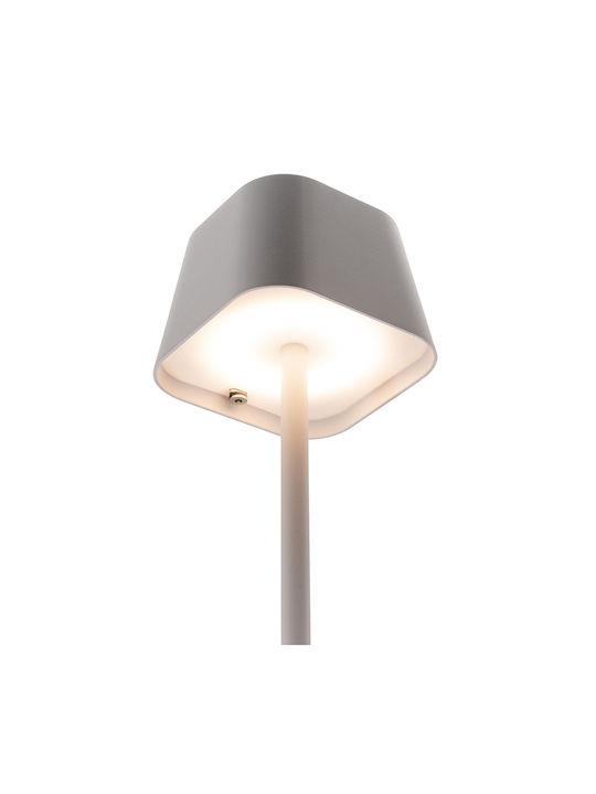ArteLibre Georgina Metall Tischlampe LED mit Weiß Schirm und Basis