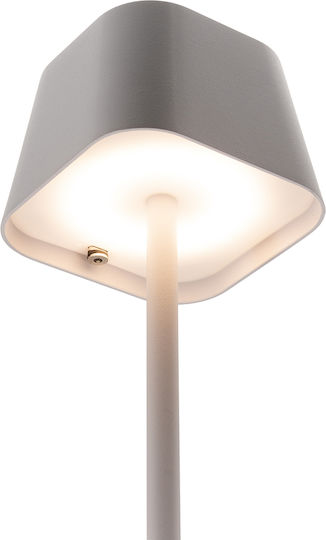 ArteLibre Georgina Metall Tischlampe LED mit Weiß Schirm und Basis