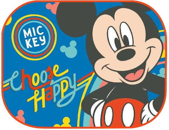 AMiO Πλαϊνά Σκίαστρα Αυτοκινήτου με Βεντούζα Mickey 44x35εκ. 2τμχ