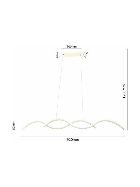 Pendant Light White 120x92cm