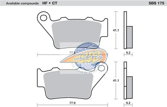 SBS Motorcycle Brake Pads Rear for Aprilia Pegaso 650 Yamaha XT 660