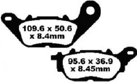 EBC Motorcycle Brake Pads Front for Yamaha YBR 125 / YS 125
