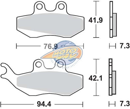 SBS Τακάκια Μοτοσυκλέτας Εμπρός για Gilera Runner Piaggio Skipper 150