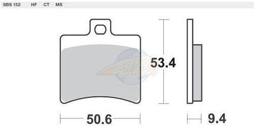 SBS Τακάκια Μοτοσυκλέτας Πίσω για Aprilia Scarabeo 200 2001-2015 / Sportcity 250 2006-2010 για Aprilia Scarabeo / Sportcity 250 Keeway Cityblade