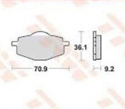 TRW Motorcycle Brake Pads F101 Motorcycle Brake Pads for Yamaha DT 80 / XT 350