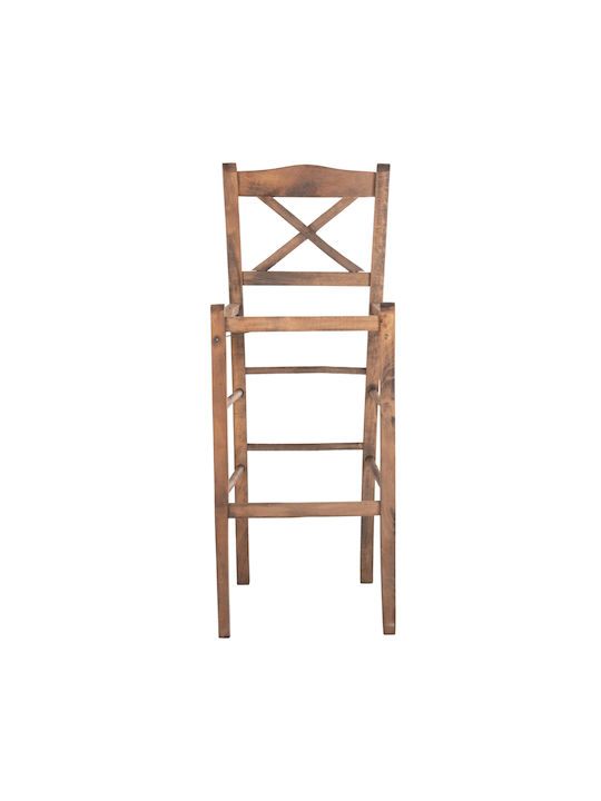 Wooden Garden Stool for Bar Outdoor Space Walnut