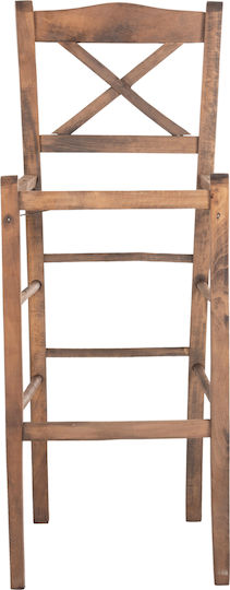 Wooden Garden Stool for Bar Outdoor Space Walnut