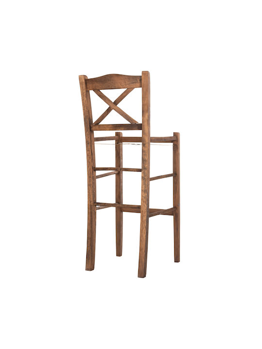 Wooden Garden Stool for Bar Outdoor Space Walnut