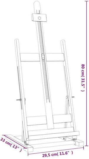 vidaXL Wooden Tabletop Easel 33x80cm