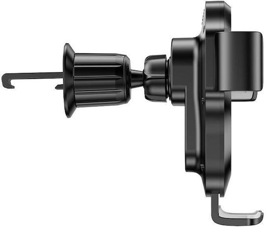Hoco Car Mobile Mount with Adjustable Hooks and Wireless Charging Black