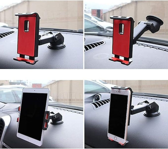 Phone Car Holder Car Mobile Mount with Adjustable Hooks Red
