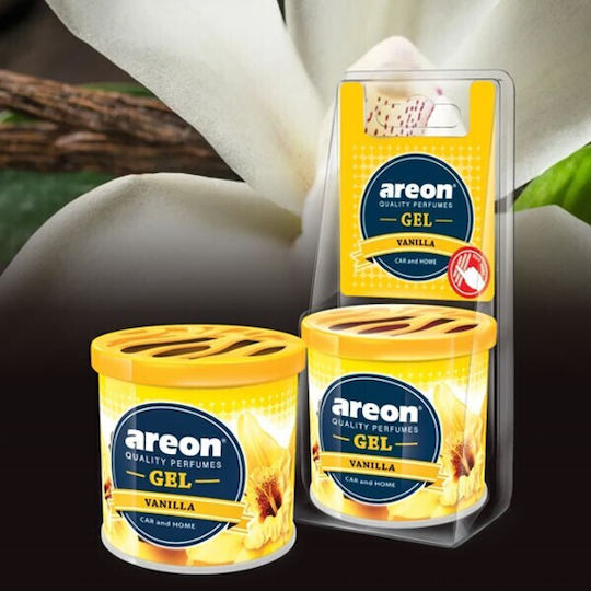 Areon Car Air Freshener Can Console/Dashboard Gel Vanilla 80gr
