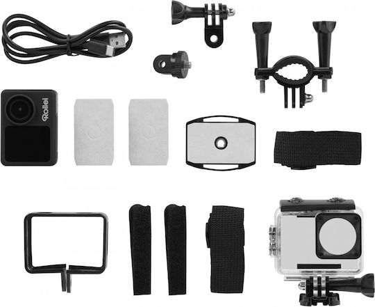 Rollei D2Pro Cameră de Acțiune 4K Ultra HD Subacvatică (cu Carcasă) cu Ecran Tactil 2" și Wi-Fi Neagră