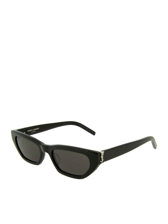 Ysl Damen Sonnenbrille mit Schwarz Kunststoff Gestell und Schwarz Linse SL M126 001