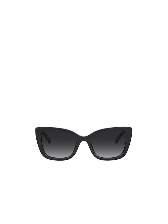 Moschino Women's Sunglasses with Black Plastic Frame and Burgundy Gradient Lens MOL073/S 7RM/9O