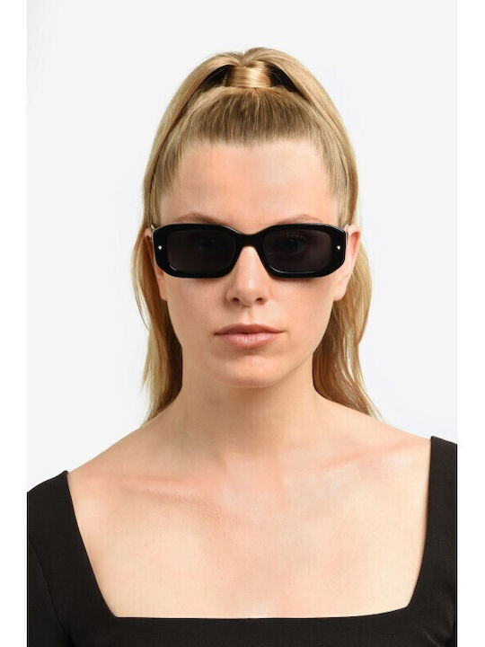 Chiara Ferragni Women Sunglasses with Black Horn-Rimmed Frame and Black Lens CF7031/S 807/IR