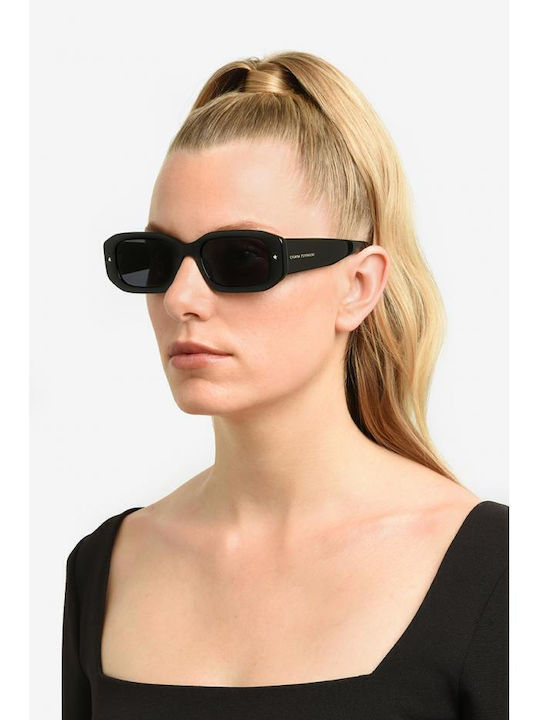 Chiara Ferragni Women Sunglasses with Black Horn-Rimmed Frame and Black Lens CF7031/S 807/IR