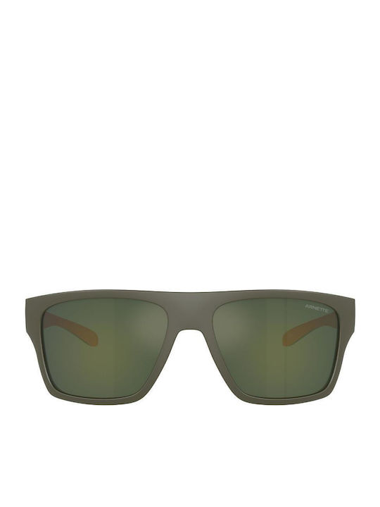 Arnette Hijiki Men's Sunglasses with Black Plastic Frame and Green Lens AN4330 28546R
