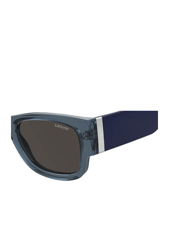 Levi's Unisex Sunglasses with Blue Plastic Frame and Gray Lens LV 1033/S PJP/IR