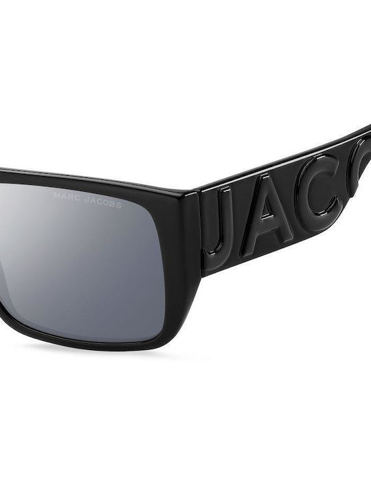 Marc Jacobs Sonnenbrillen mit Schwarz Rahmen und Silber Spiegel Linse MARCLOGO096/S 08AT4
