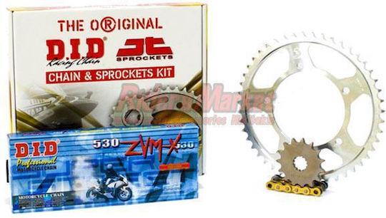DID Kit lanț și pinion Auriu (17-44-530ZVM-X/G) pentru Honda CBR 1100 XX Super Blackbird - CBR 1100 XX Super Vulturul Negru 1997-2007