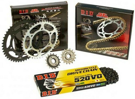 DID Chain & Sprocket Kit (14-43-520VO) for Kawasaki KLE 250 Anhelo 1993-1999