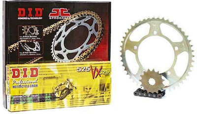 DID Chain & Sprocket Kit (16-43-525VX) for Honda CB 600F Hornet 2007-2013