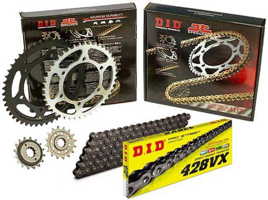DID Chain & Sprocket Kit (15-44-428VX) for Honda CBR 125 2011-2014