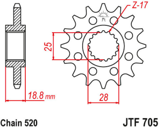 JT Sprockets Vorderes Ritzel