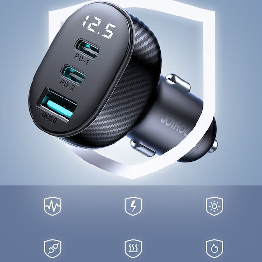 Joyroom JR-CCD04 Φορτιστής Αυτοκινήτου 30W 4A με μία Θύρα: 1xUSB Μαύρο Χρώμα