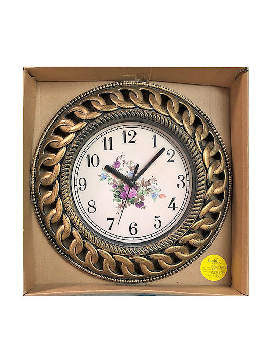 HOMie Antique Wall Clock Metallic Gold Ø30cm